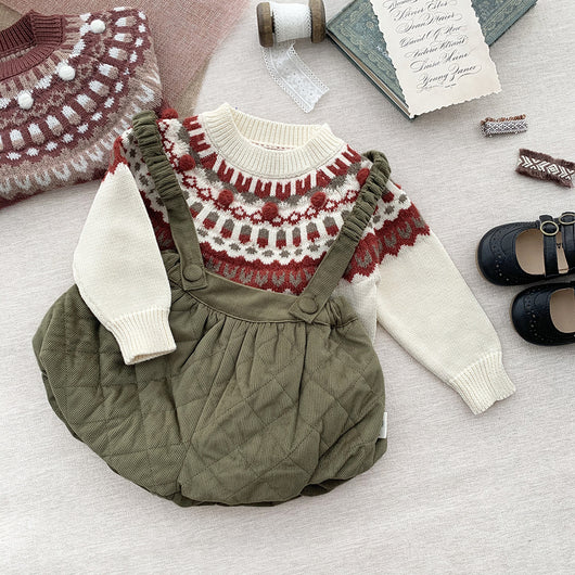 Suéter Navideño Infantil con Contraste de Colores y Diseño Jacquard - Image 6