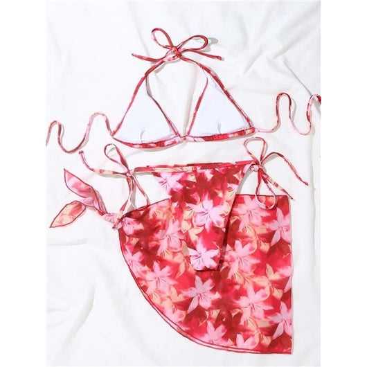 Bikini de Tres Piezas con Encaje Impreso - Traje de Baño Sexy Estilo Europeo - Image 2
