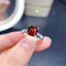 Anillo de Plata 925 con Granate Natural de Mozambique