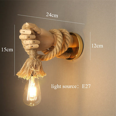 Lámpara de Pared Mecánica Mano Vintage con Ornamentos - Image 14