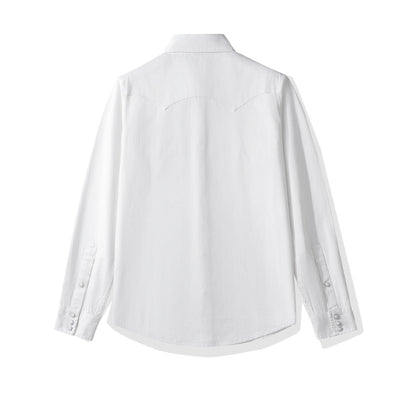 Camisa Denim Lavado Floral con Bolsillo Frontal - Image 14