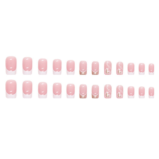 Uñas Postizas Amor Simple - Diseño Dulce y Elegante - Image 9