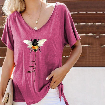 Playera Estampada Cuello Redondo Manga Corta para Mujer - Image 6