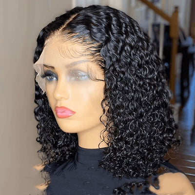 Peluca Bob Encaje Frontal Cabello Natural Corte Pixie Marrón - Image 4