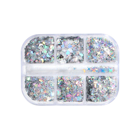 Lentejuelas Brillantes Láser Oro y Plata para Uñas Irregulares - Image 16