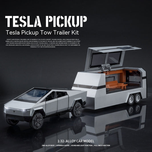Camión Remolque Tesla 1:32 Modelo Aleación Die-Cast Premium