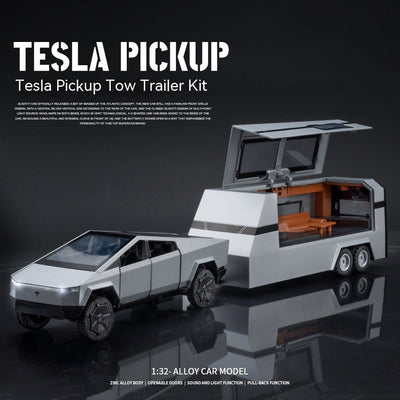 Camión Remolque Tesla 1:32 Modelo Aleación Die-Cast Premium