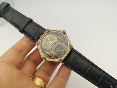 Cinturón Steampunk de Cuero Genuino para Hombre con Reloj de Cobre - Image 12