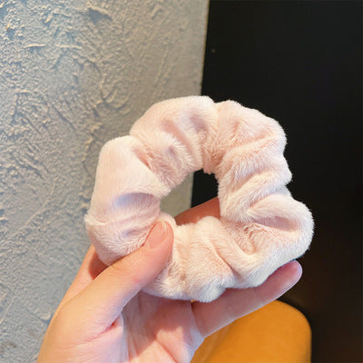 Coletero de Felpa Esponjoso Estilo Macaron - Lazo para el Cabello - Image 10