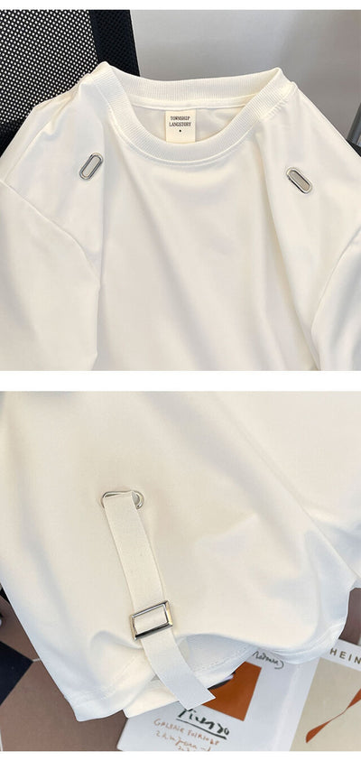Camiseta Básica Hombre Cuello Redondo con Corbata Integrada - Image 16