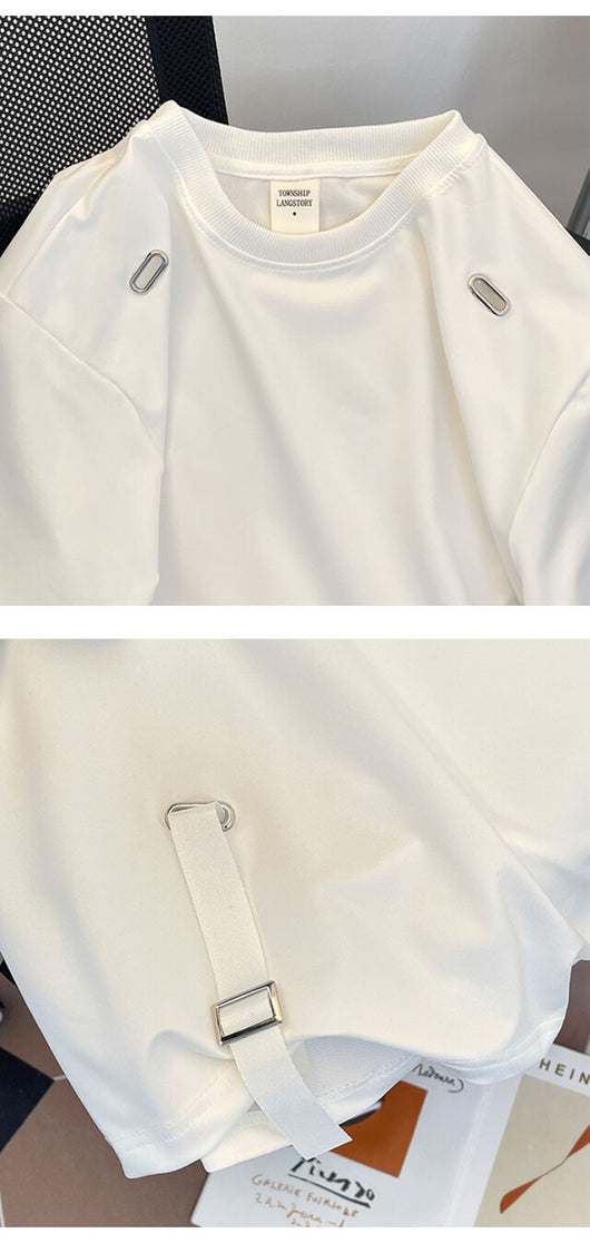 Camiseta Básica Hombre Cuello Redondo con Corbata Integrada - Image 16