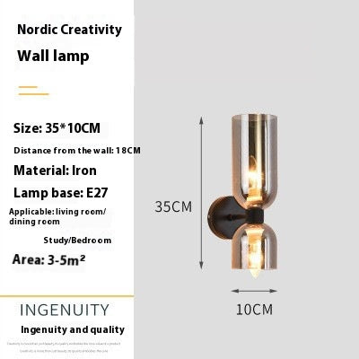 Lámpara de Pared Doble Cabezal en Vidrio para Mesita de Noche - Image 7
