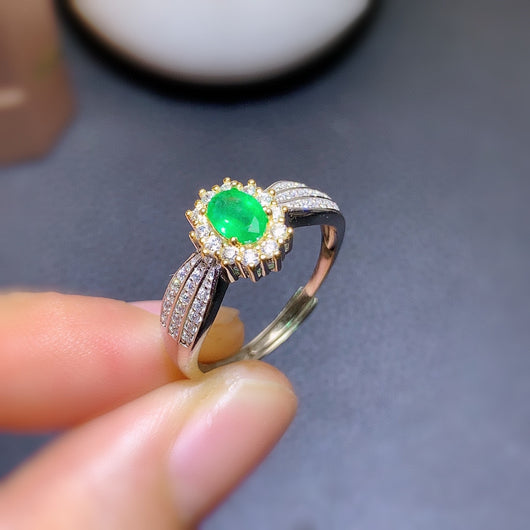 Anillo de Esmeralda Natural con Elegancia Femenina - Image 9