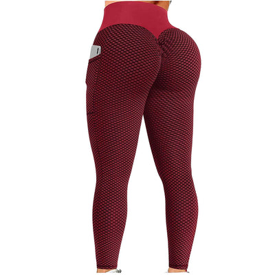 Pantalones de Yoga Fitness Levanta Cola con Textura Panal