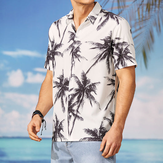 Camisa Hawaiana Blanca para Hombre - Estilo Casual Playa - Image 3