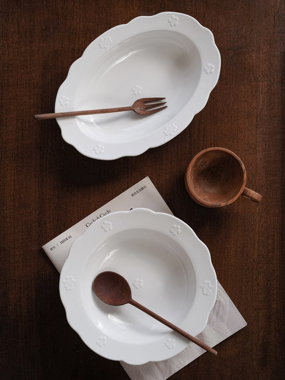 Plato Hondo de Cerámica Pura para Sopa - Diseño Redondo Moderno
