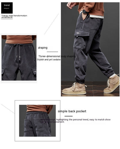 Pantalones Casuales Holgados Forrados en Fleece - Calidez y Estilo - Image 13