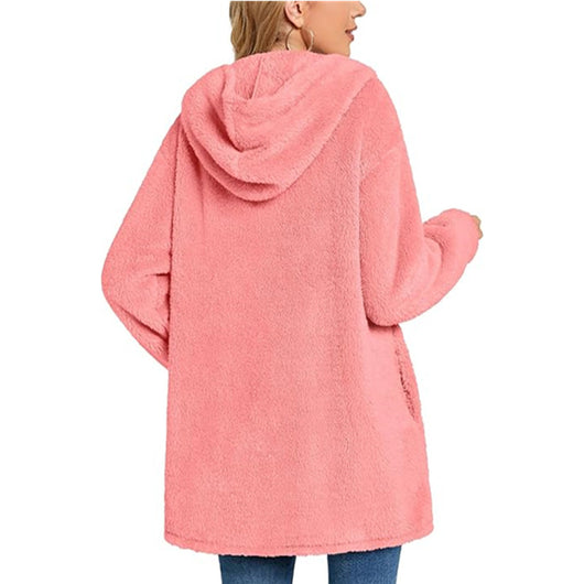 Cardigan Tipo Sudadera con Capucha y Bolsillos - Abrigo Casual Europeo - Image 17