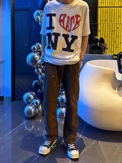 Camiseta Blanca de Verano para Hombre con Estampado de Letras - Image 3