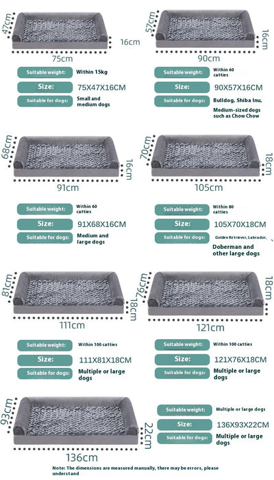 Sofá Cama Desmontable para Mascotas con Terciopelo Embossed y Espuma - Image 11