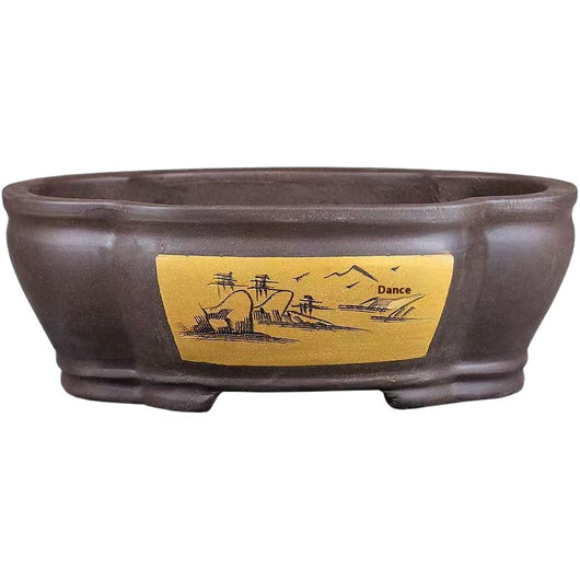 Maceta Rectangular de Cerámica Púrpura para Bonsái y Plantas de Interior - Image 4