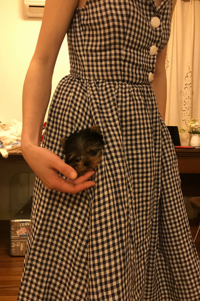 Vestido Camisero Vintage sin Mangas con Solapa - Image 5