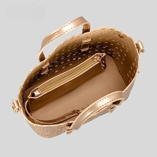 Bolsa Tote Calada con Asa de Hombro y Compartimento Mensajero - Image 16