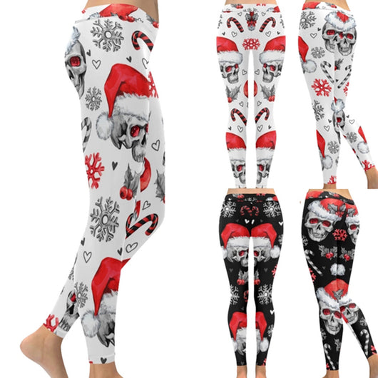 Capris Deportivos Transpirables con Diseño Calavera para Fitness - Image 6
