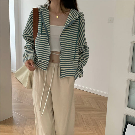 Chamarra Suelta Trendy con Capucha - Manga Larga Primavera Otoño - Image 21