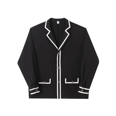 Camisa Ejecutiva de Manga Larga con Solapa para Hombre - Image 4