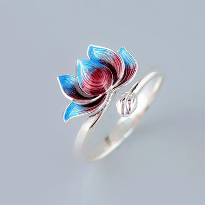 Anillo de Loto Bicolor en Resina Epoxi - Image 7