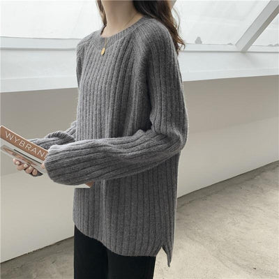 Suéter Suelto de Punto Liso para Mujer - Manga Larga Cómoda - Image 12