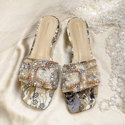 Sandalias de Tacón Grueso con Strass para Mujer - Image 2