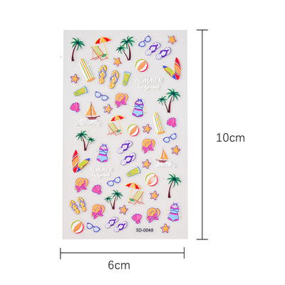Pegatinas de Uñas 5D Relieve Oceano y Viento - Image 9
