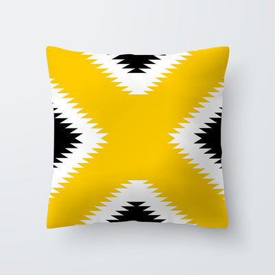 Funda de Almohada Hawaiana con Diseño Geométrico Amarillo - Image 8