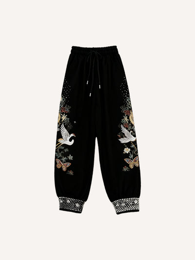 Pantalones Casuales Rectos Estampados Estilo Retro para Hombre - Image 6