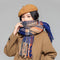 Bufanda Vintage Japonesa a Cuadros con Lazos