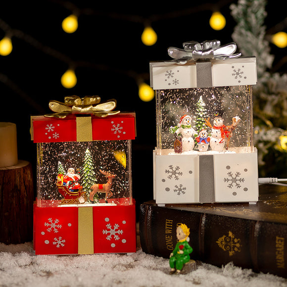 Lámpara Nocturna Esfera de Cristal - Adorno Navideño Luminoso