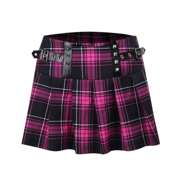Falda Corta Estampado Cuadros para Verano - Image 3