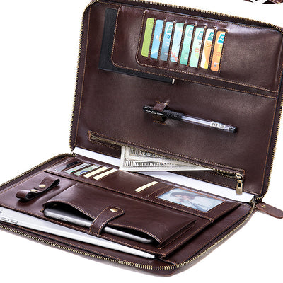 Cartera Multifuncional de Cuero Genuino para Tablet y Monedas - Image 7