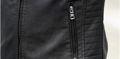 Chaqueta de Cuero para Motociclista Elegante - Primavera y Otoño - Image 14