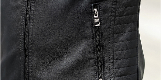 Chaqueta de Cuero para Motociclista Elegante - Primavera y Otoño - Image 14