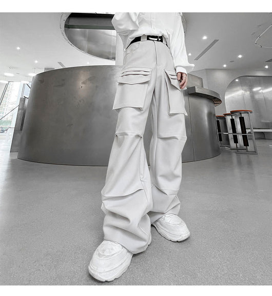 Pantalón Funcional Unisex de Pierna Ancha con Múltiples Bolsillos - Image 15