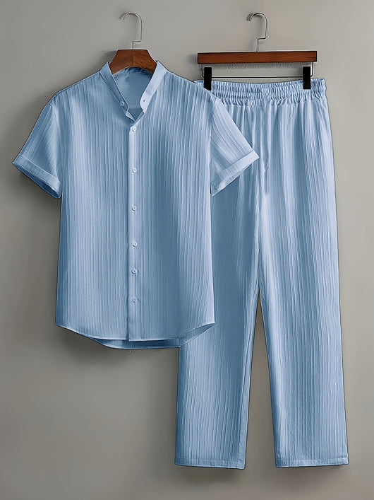 Traje de Playa Multicolor para Hombre - Camisa Casual de Manga Corta - Image 12