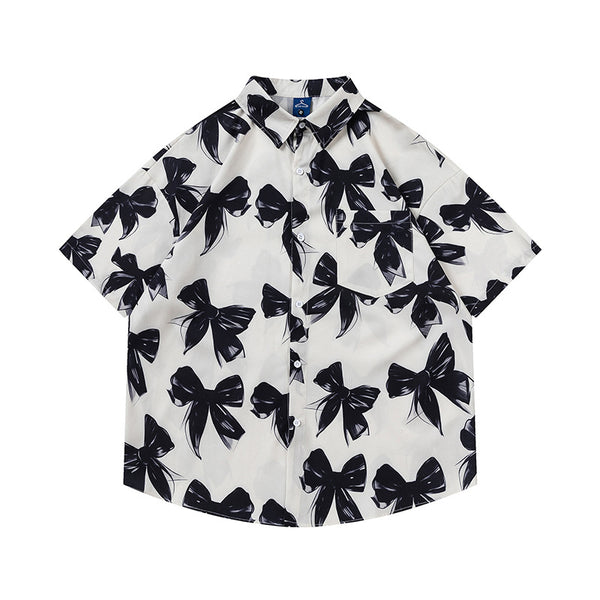 Camisa Estampada con Moño para Hombre y Mujer