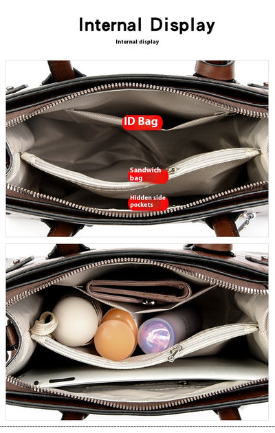 Bolsa Bandolera de Un Solo Hombro en Color Sólido con Cierre - Image 23