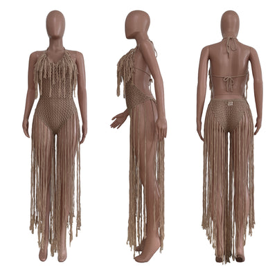 Traje de Baño Enterizo con Flecos Largos y Recortes - Image 17