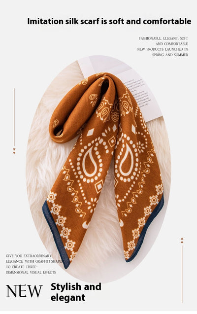 Pañuelo de Seda Emulada 70cm - Accesorio de Moda Versátil - Image 18