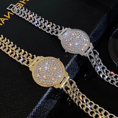 Reloj de Lujo Ligero con Pulsera de Diamantes Completos High Sense - Image 3