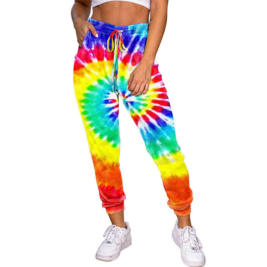Pantalones Tie Dye Casual con Cordón para Mujer - Estilo Europeo - Image 5